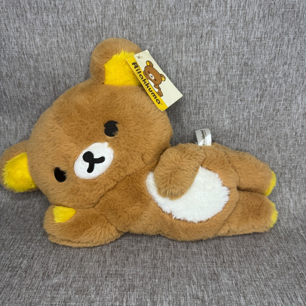 Rilakkuma San-X Brown Lounging Bear Plush Toy with Back Zipper 2017 NWT Kawaii